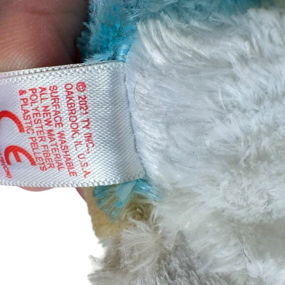 Ty Beanie Babies Beanie Boos Helena Rainbow Unicorn Husky Dog 6" TySilk - Picture 8 of 8